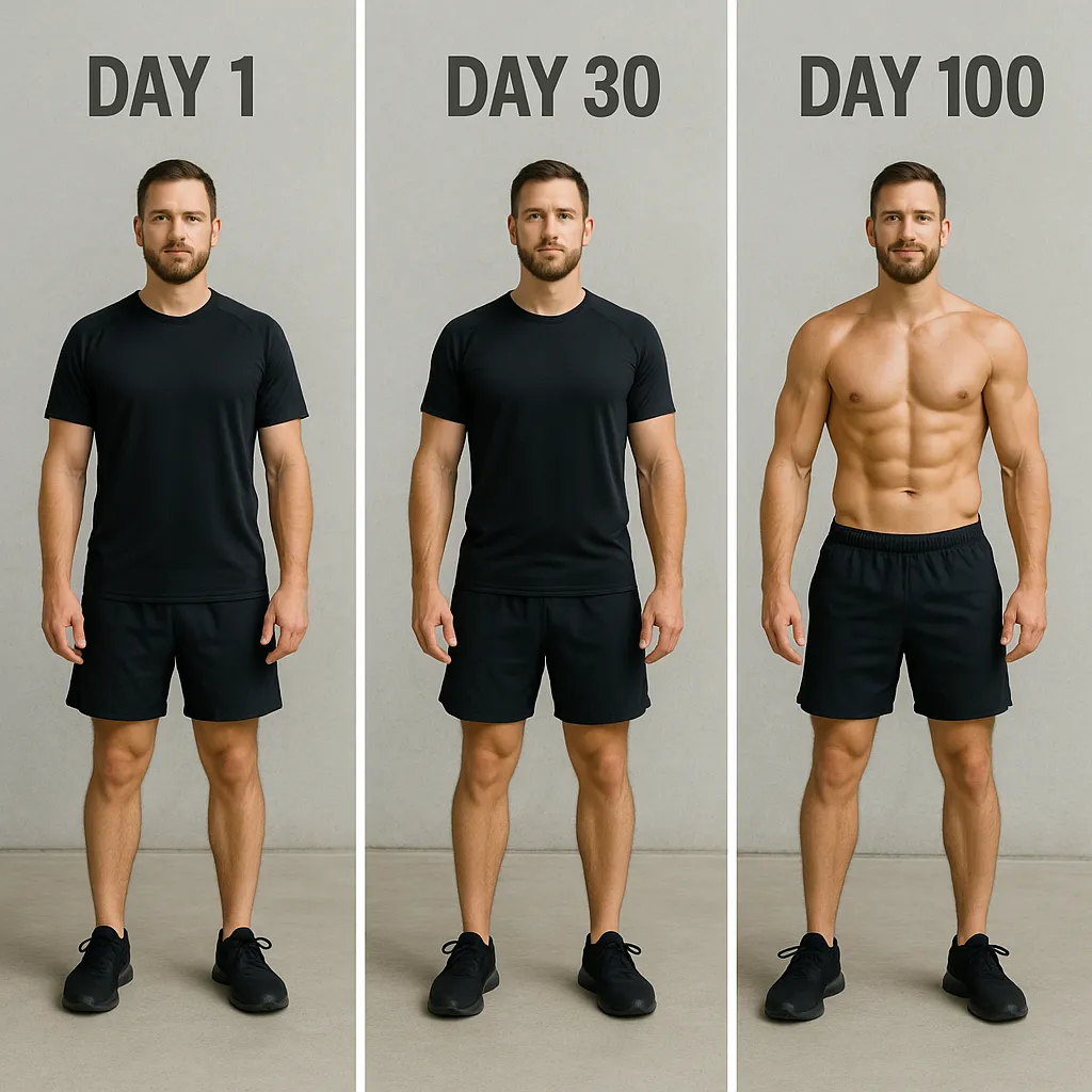 Before & after comparison- Day 1 vs Day 30 vs Day 100